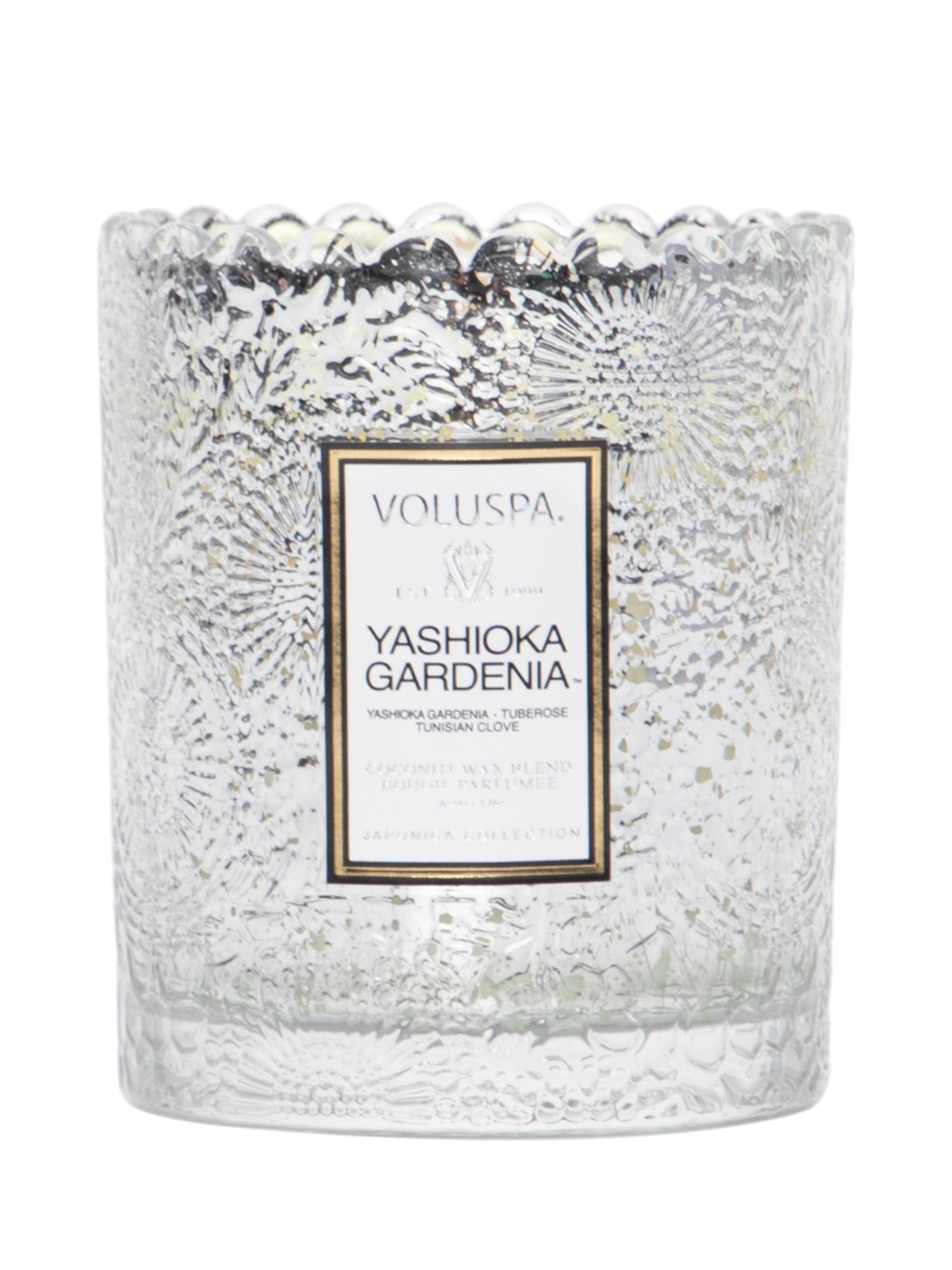 Vela Copo Trabalhado Relevo Yashioka Gardenia 170g - Prata