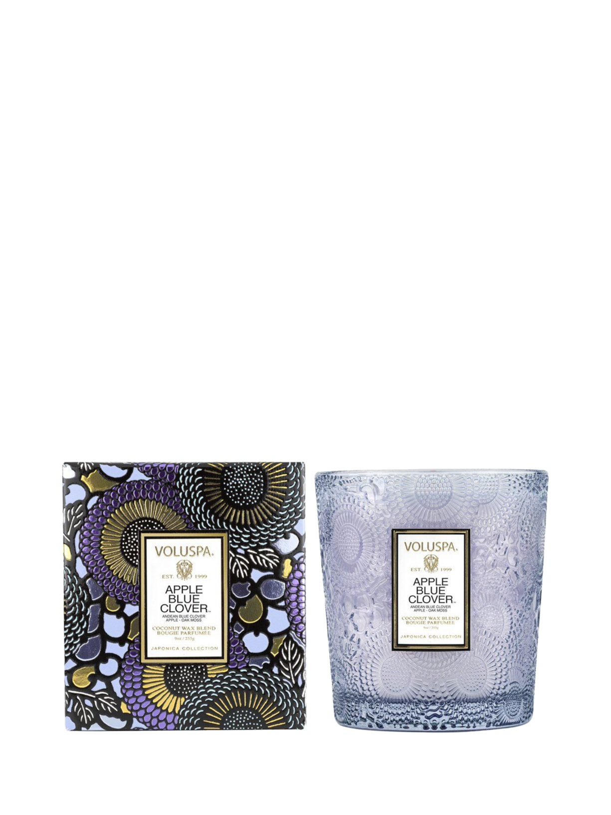 Vela Copo Vidro Clássico 60h Apple Blue Clover 255g Voluspa