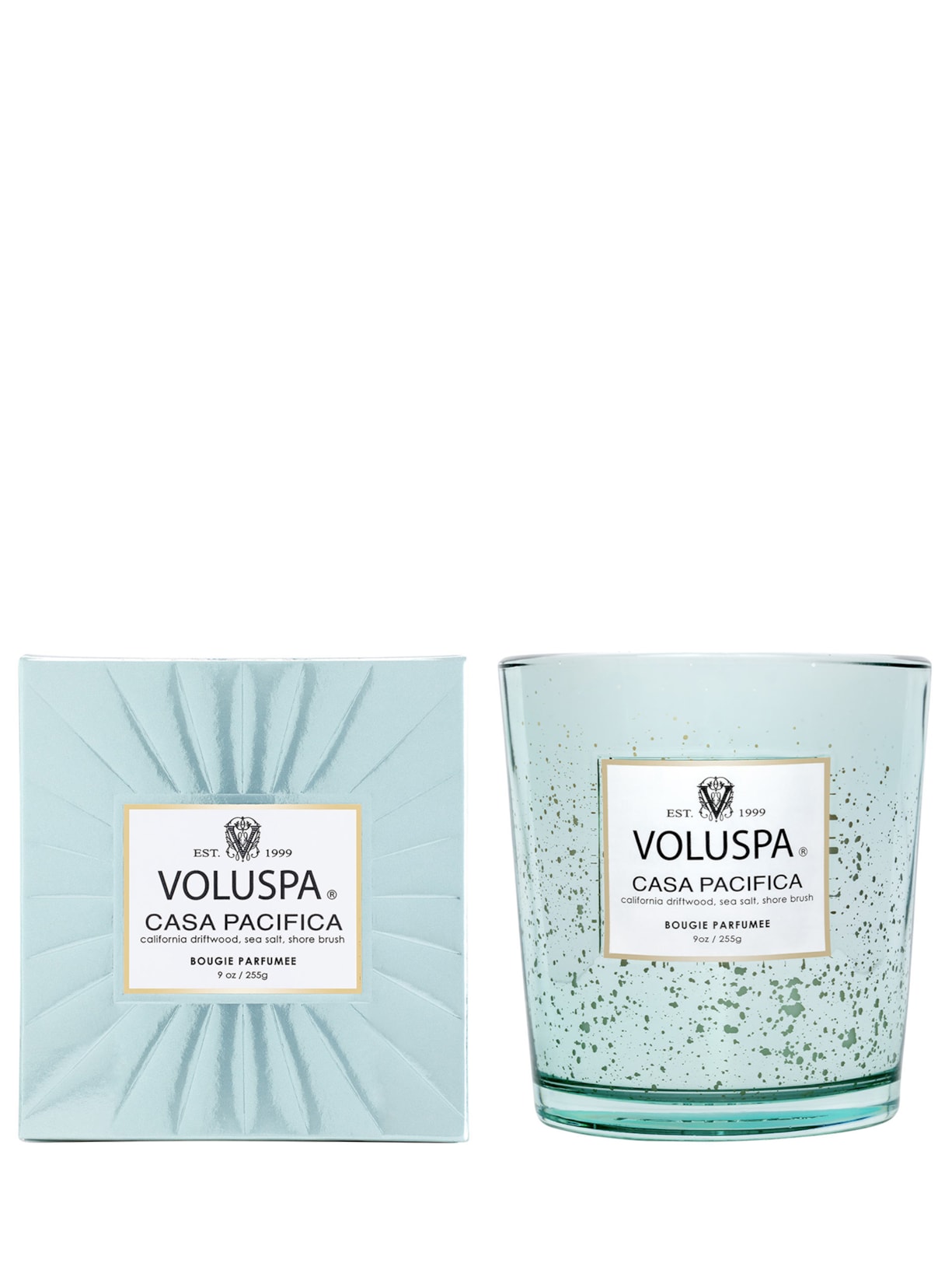 Vela Copo Vidro Clássico 60h Casa Pacífica - Azul