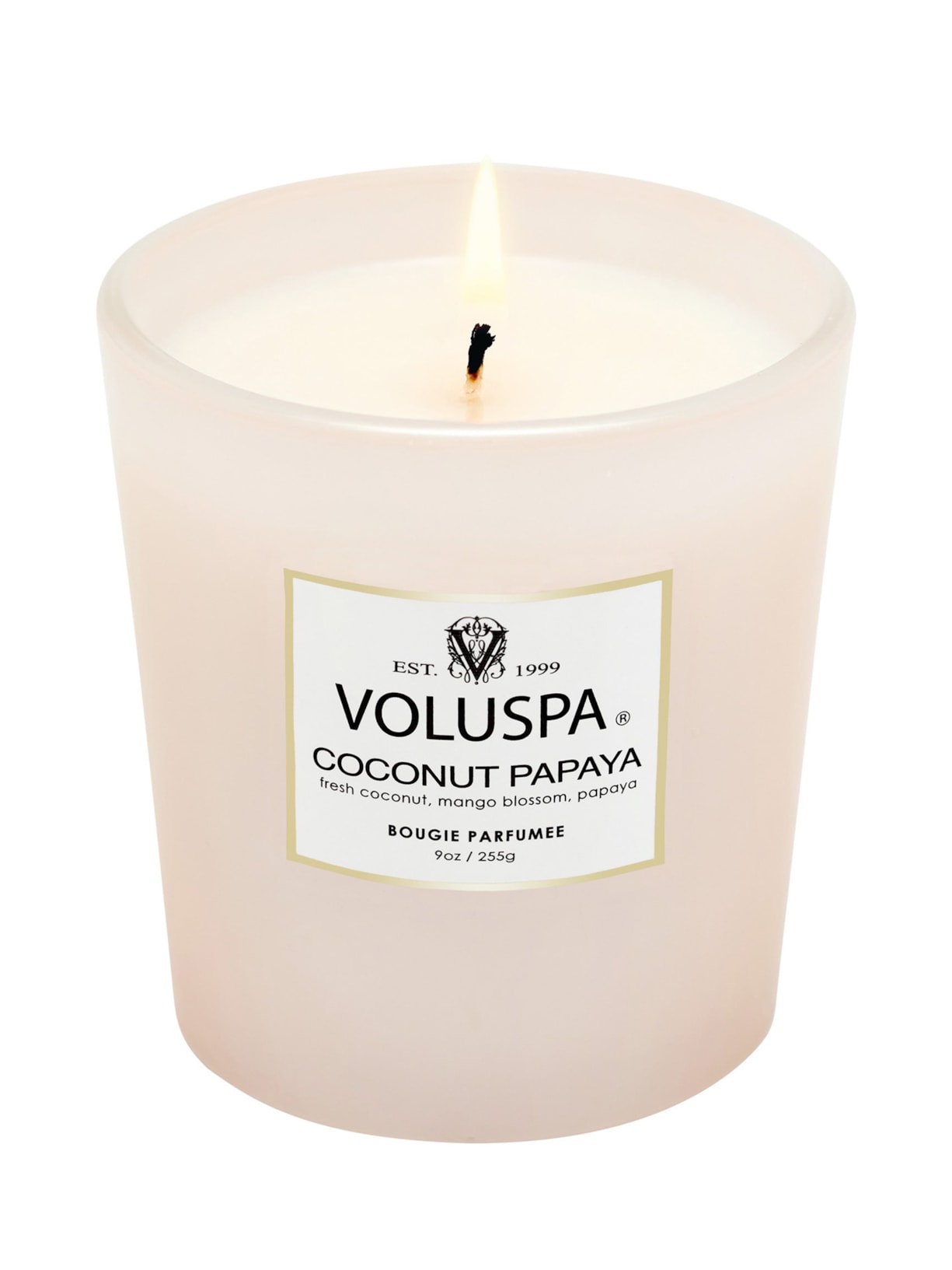 Vela Copo Vidro Clássico 60h Coconut Papaya - Rosa