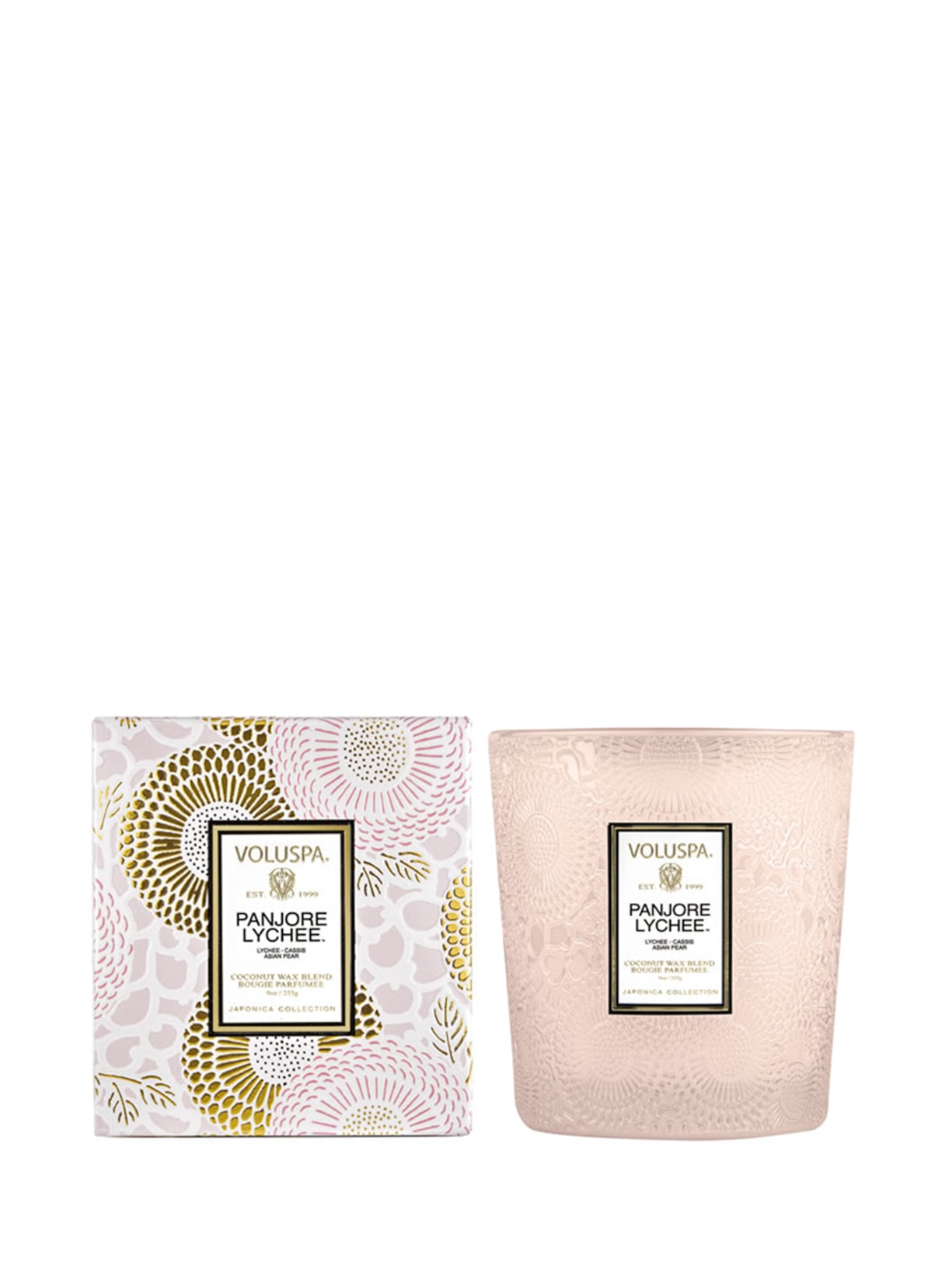 Vela Copo Vidro Clássico 60h Panjore Lychee - Rosa