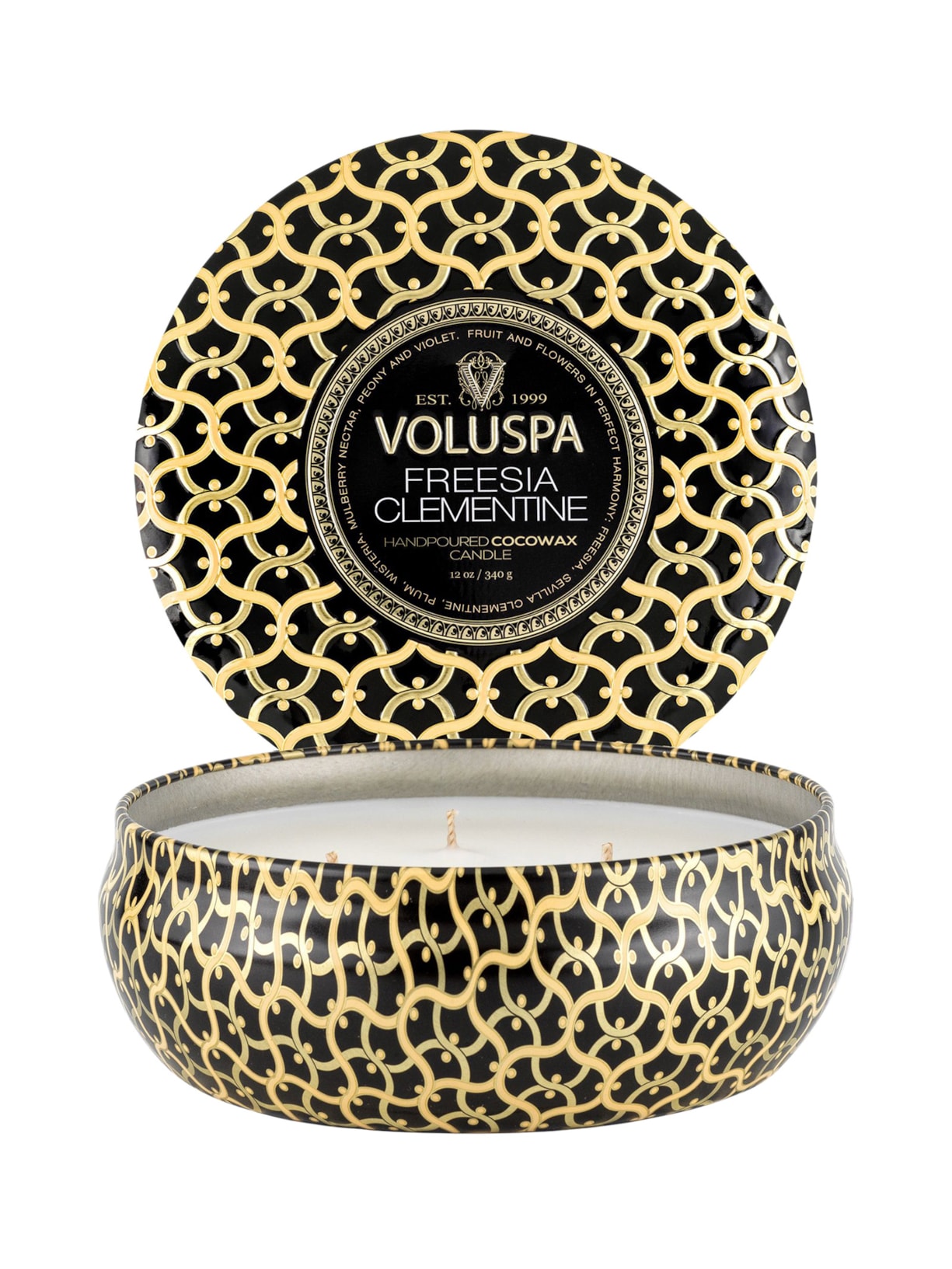 Vela Lata 3 Pavios 60h Freesia Clementine 340g Voluspa