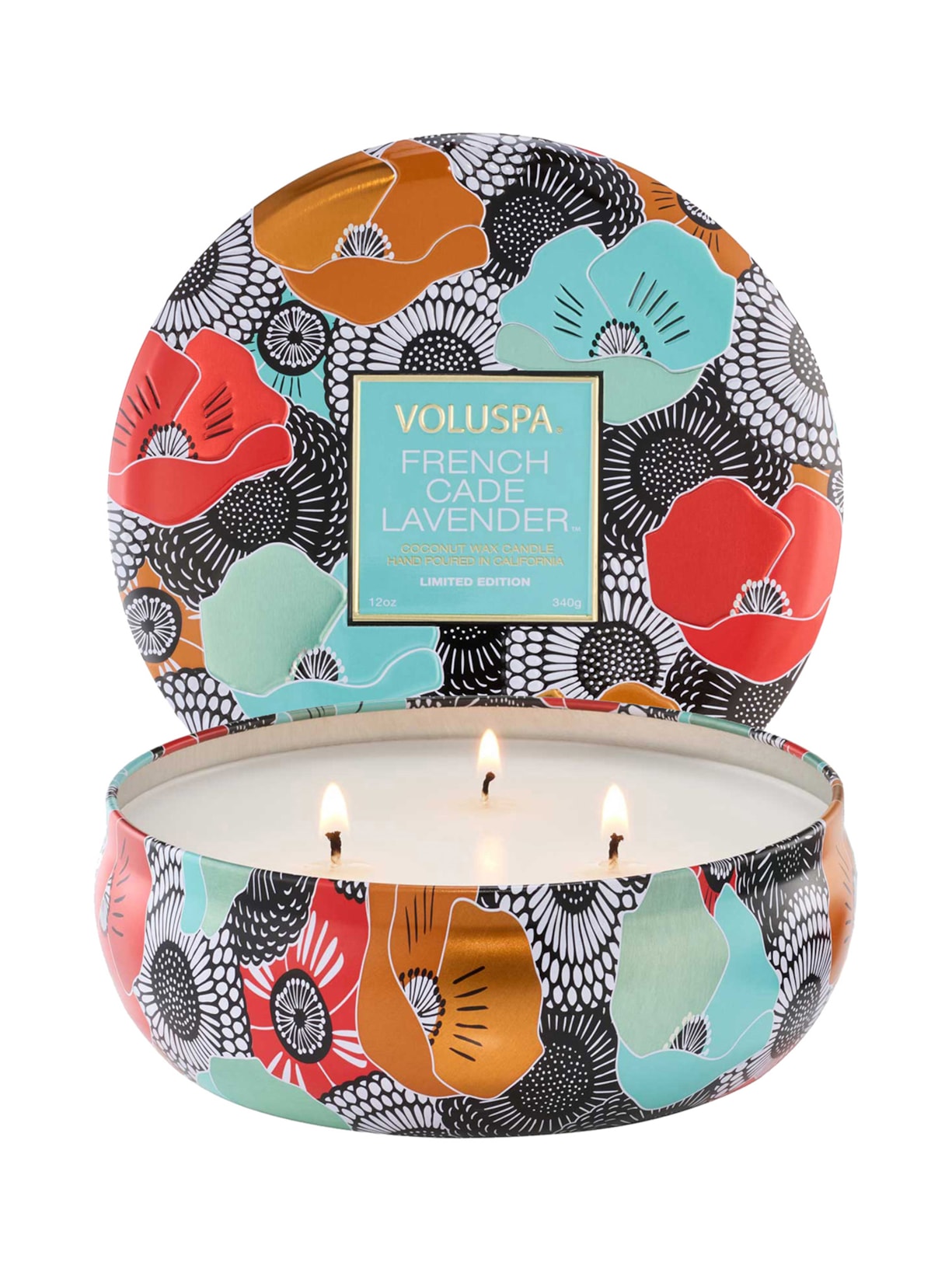 Vela Lata 3 Pavios 60H French Cade Lavender - Azul