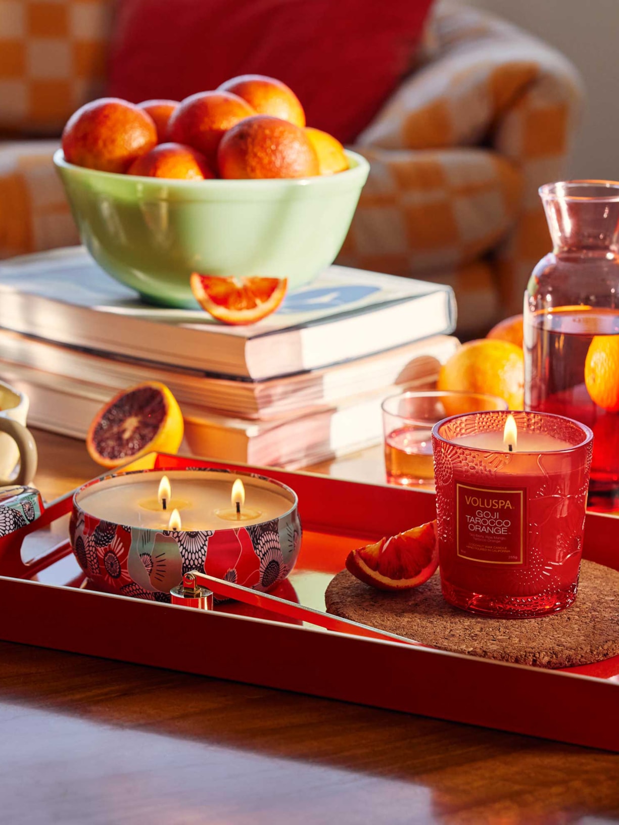 Vela Lata 3 Pavios 60H Goji Tarocco Orange Laranja Voluspa