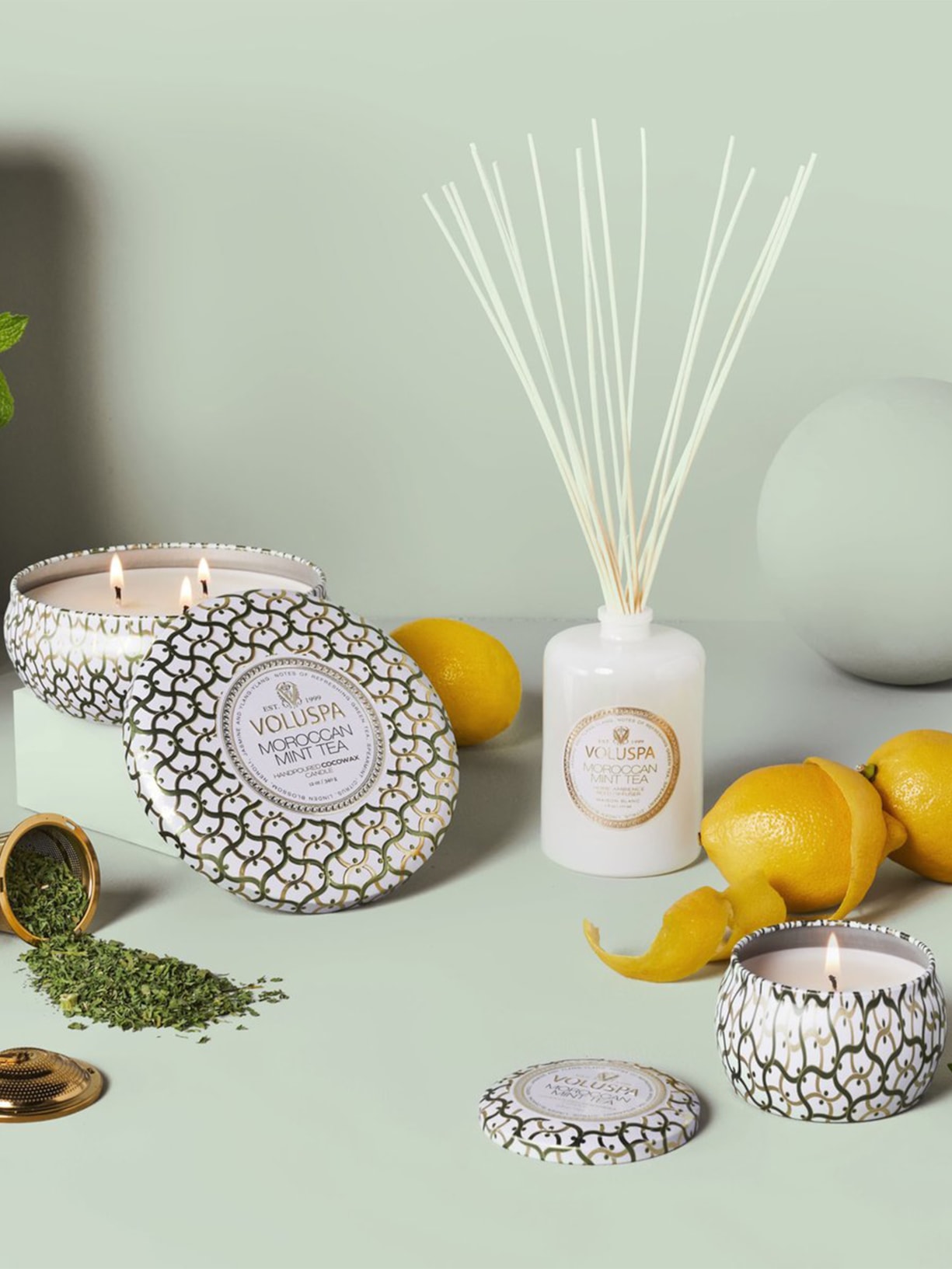 Vela Lata 3 Pavios 60h Moroccan Mint Tea 340g Voluspa