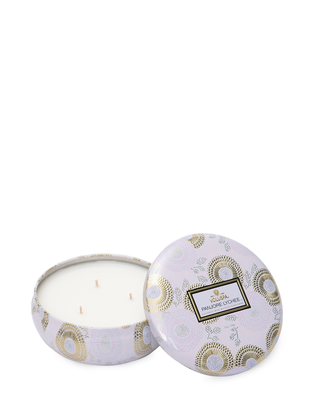 Vela Lata 3 Pavios 60h Relevo Panjore Ly - Rosa