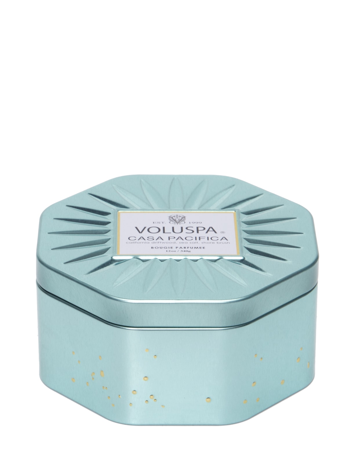 Vela Lata Octogonal 3 Pavios - Azul