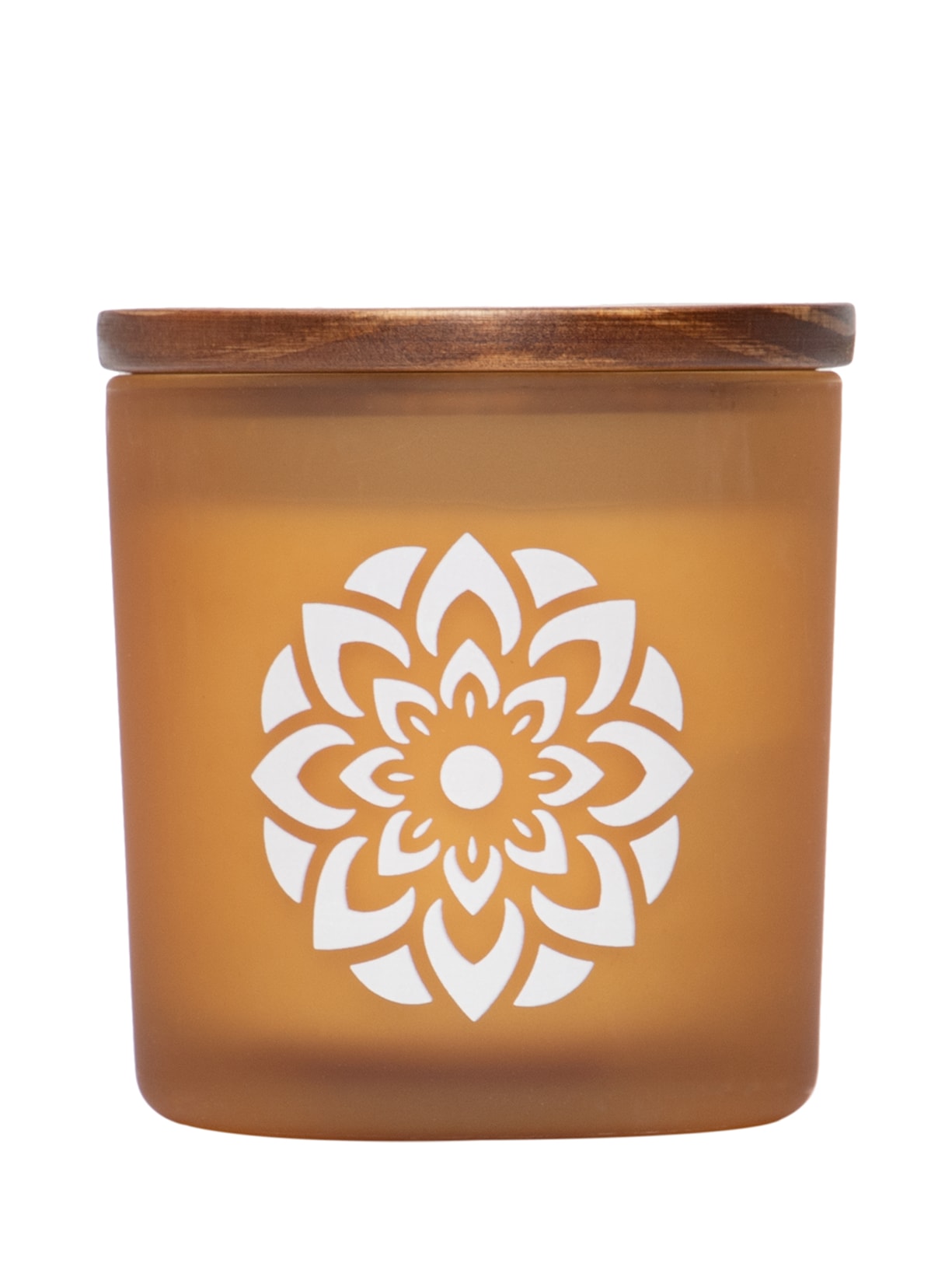 Vela Mandala Mel Chá Branco 180g - Branco