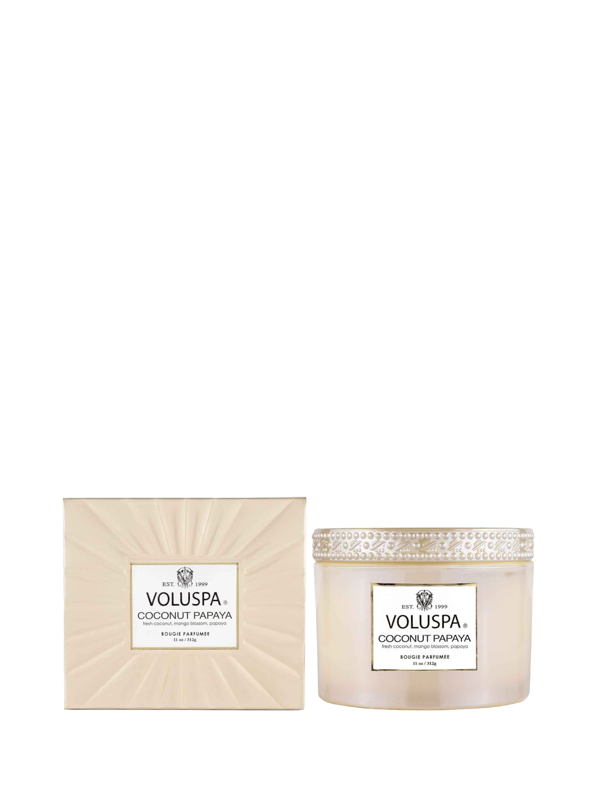 Vela Pote P 60h Caixa Coconut Papaya 312g