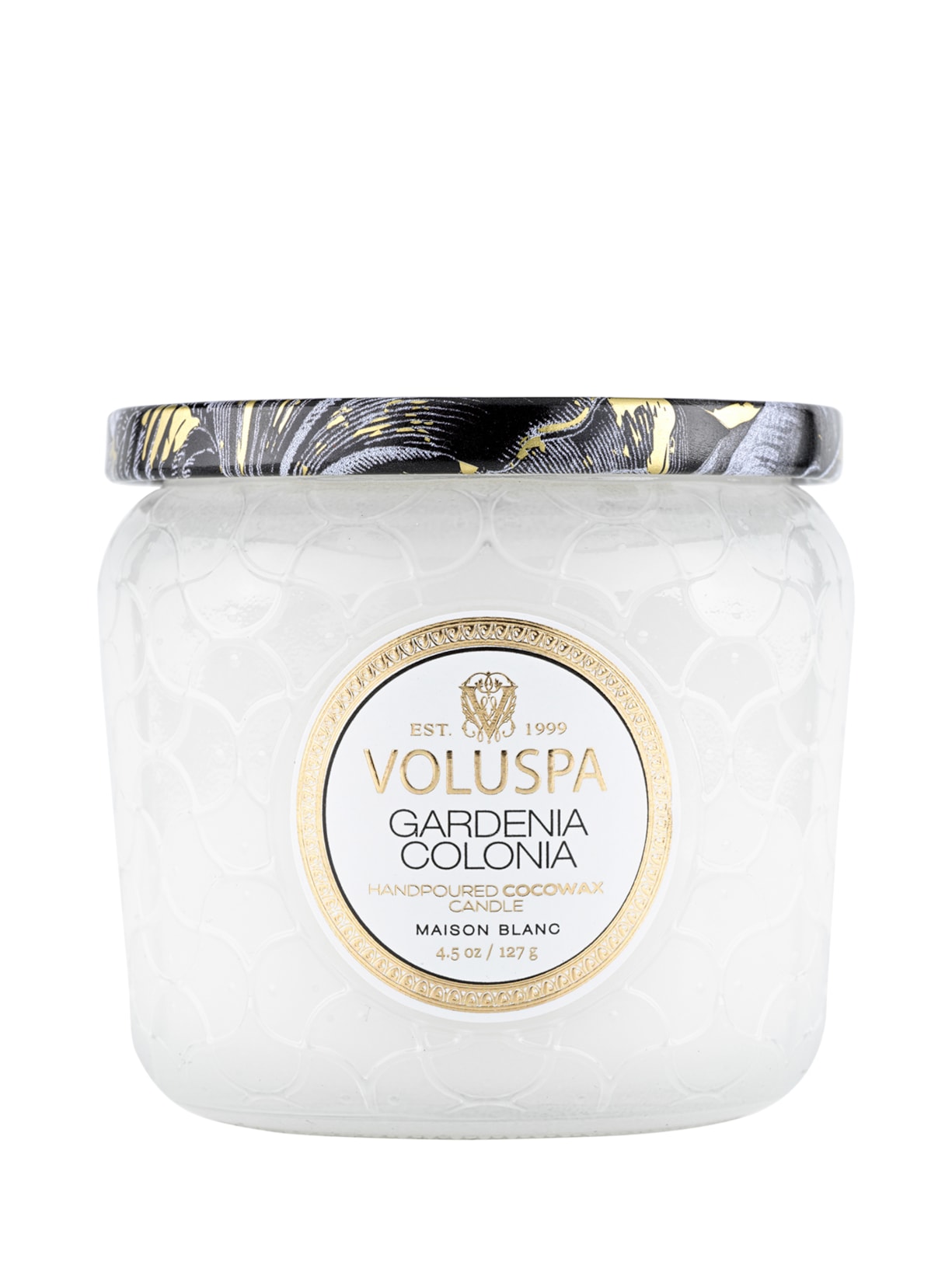 Vela Pote Vidro +35h Gardênia Colônia - Branco