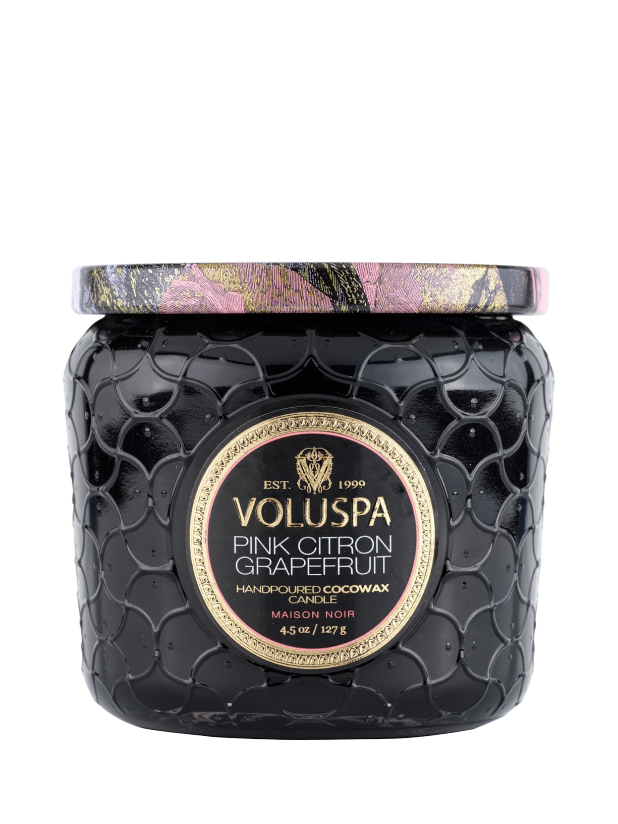 Vela Pote Vidro +35h Pink Citron Grapefruit 127g