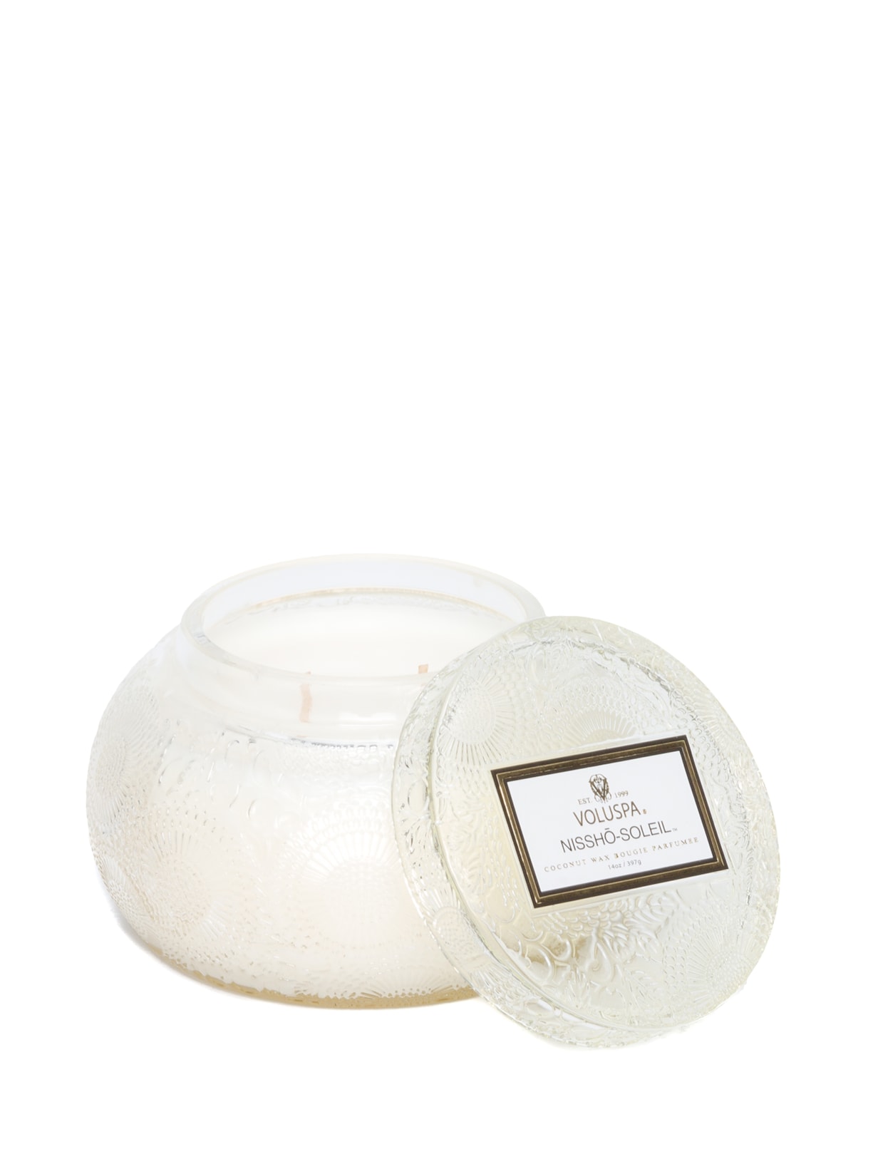 Vela Pote Vidro Chawan Nissho Soleil - Branco