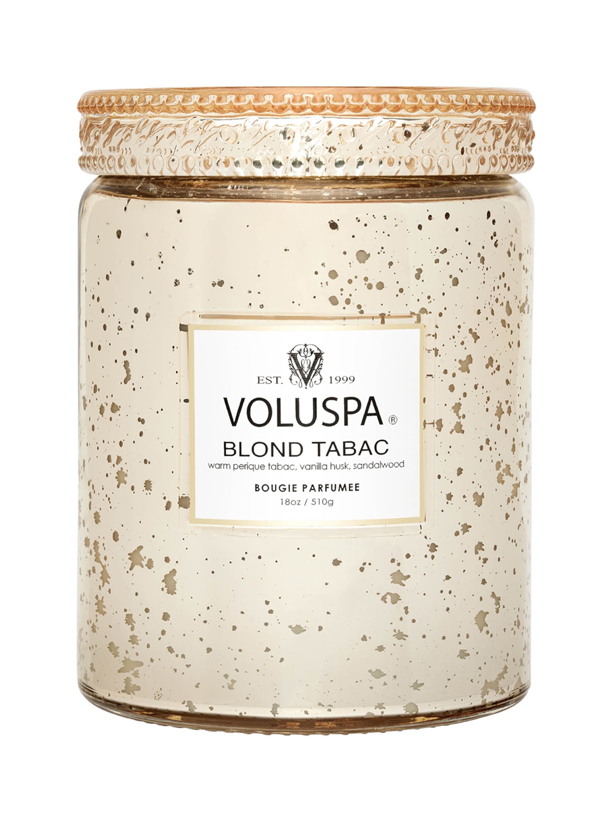 Vela Pote Vidro G 100H Tampa Vidro Blond Tabac Novo - Dourado