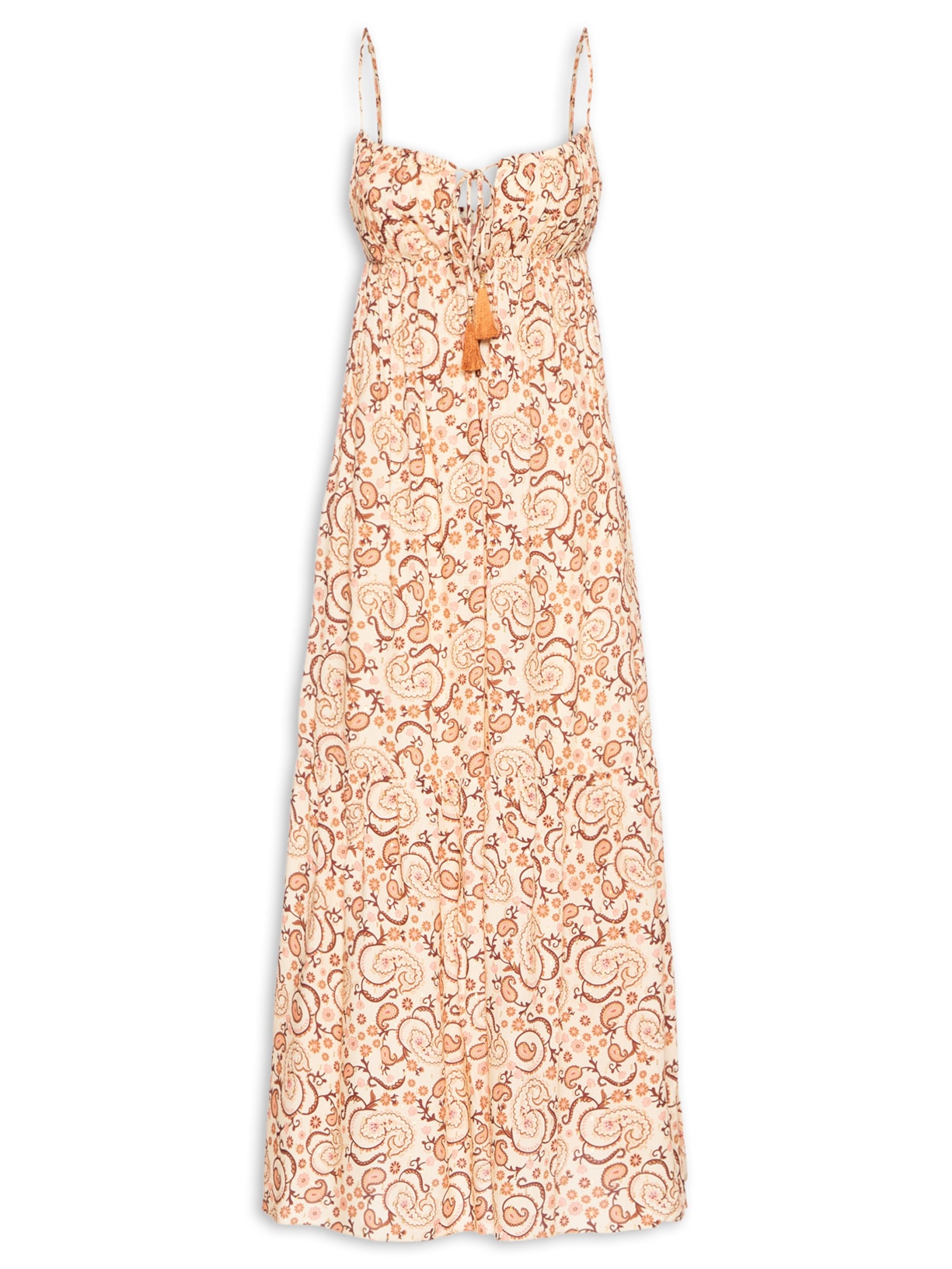 Vesido Cropped Lurex Estampa Suspiro Bege Dress To