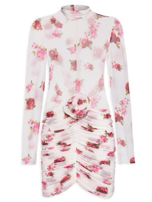 Vestido 26 Cream Print - Off White