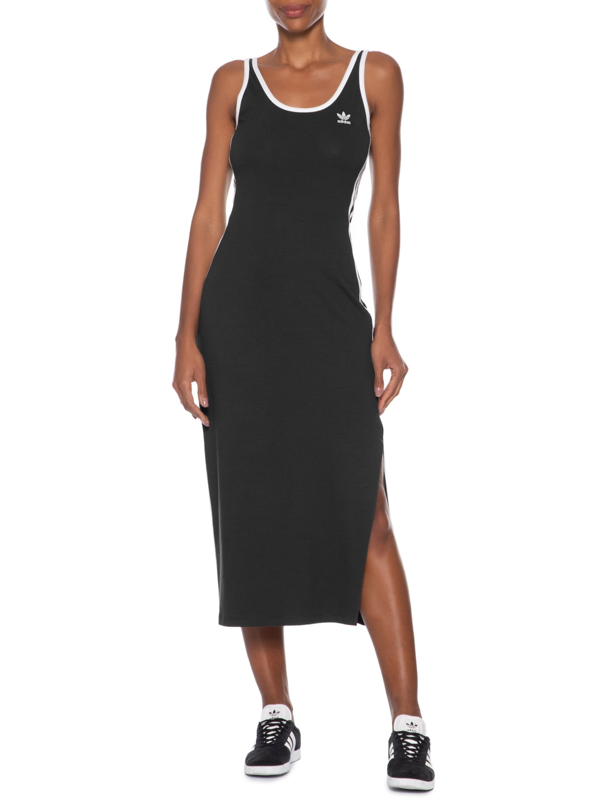 Vestido 3 Listras Tank Preto Adidas Originals