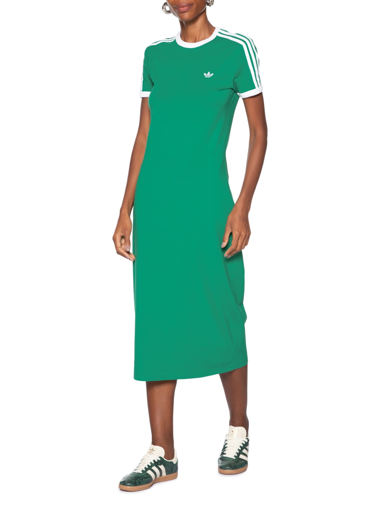 Vestido 3 Striped Verde Adidas Originals