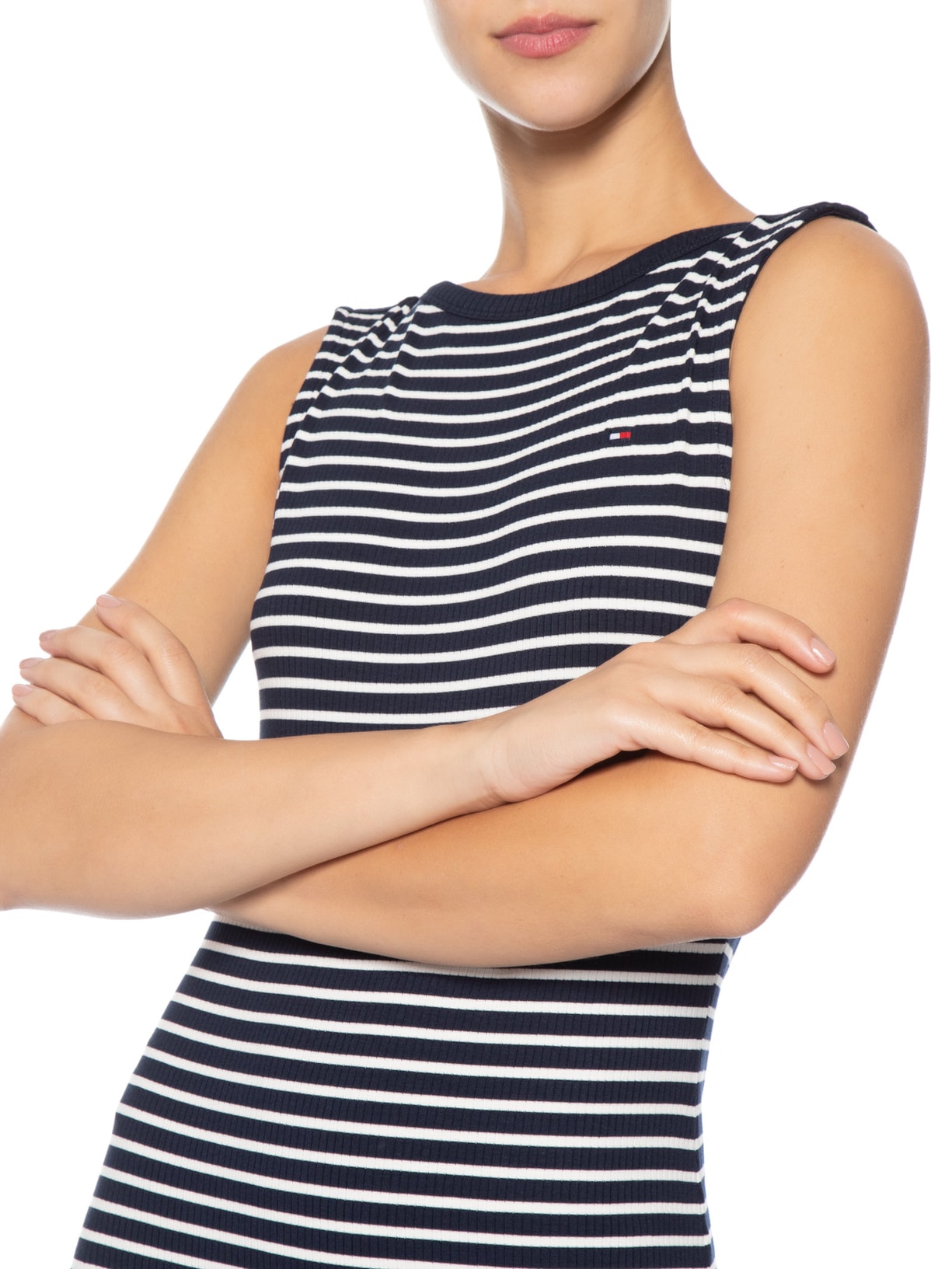 Vestido 5X2 Slim Slash-Nk Drs Preto Tommy Hilfiger