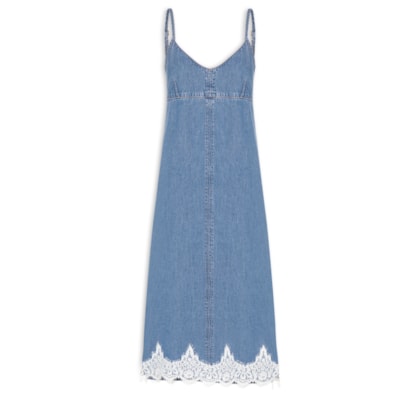 Vestido 90's Denim Slip - Azul