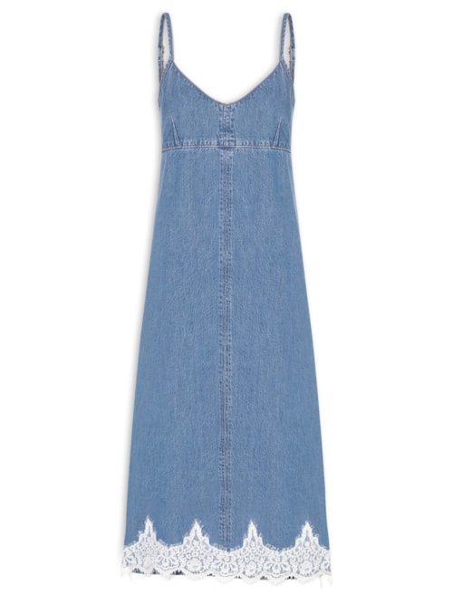 Vestido 90's Denim Slip - Azul