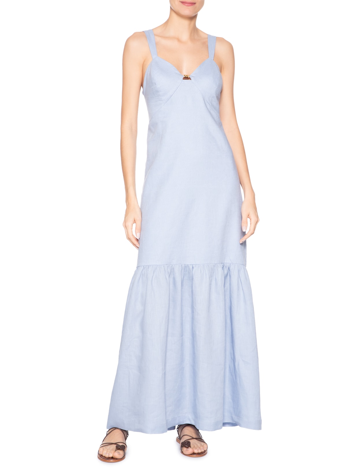 Vestido Adele II Linho Azul Le Lis