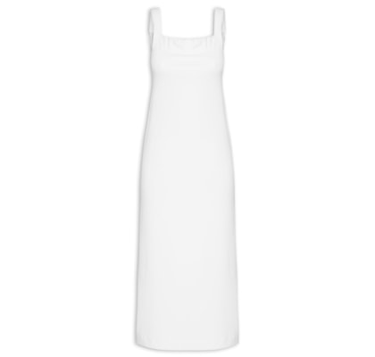 Vestido Alça Crepe - Branco