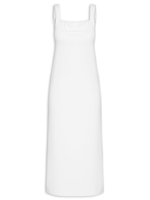 Vestido Alça Crepe - Branco