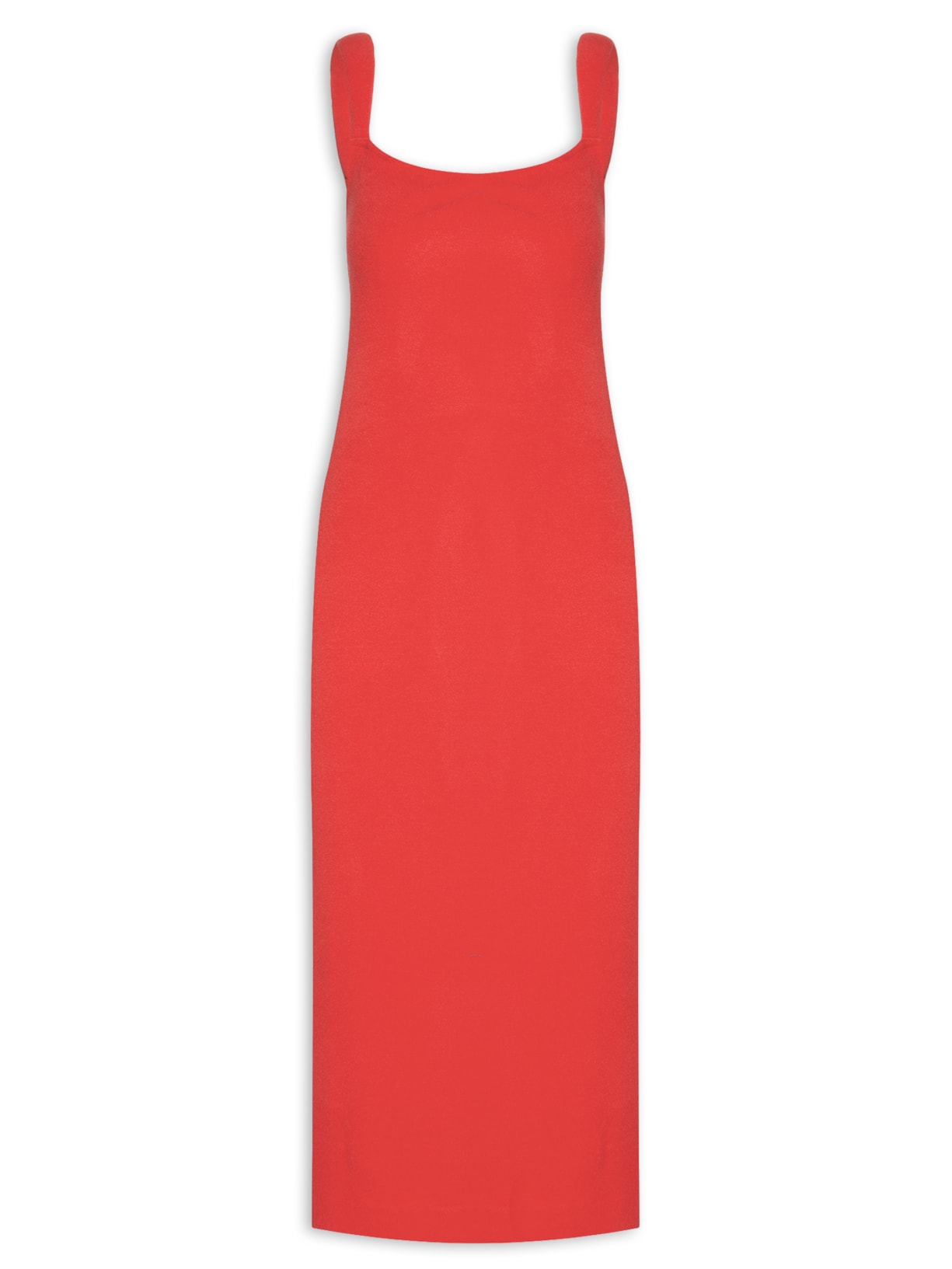 Vestido Alça Crepe - Vermelho