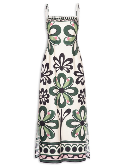Vestido Alça Florara - Preto