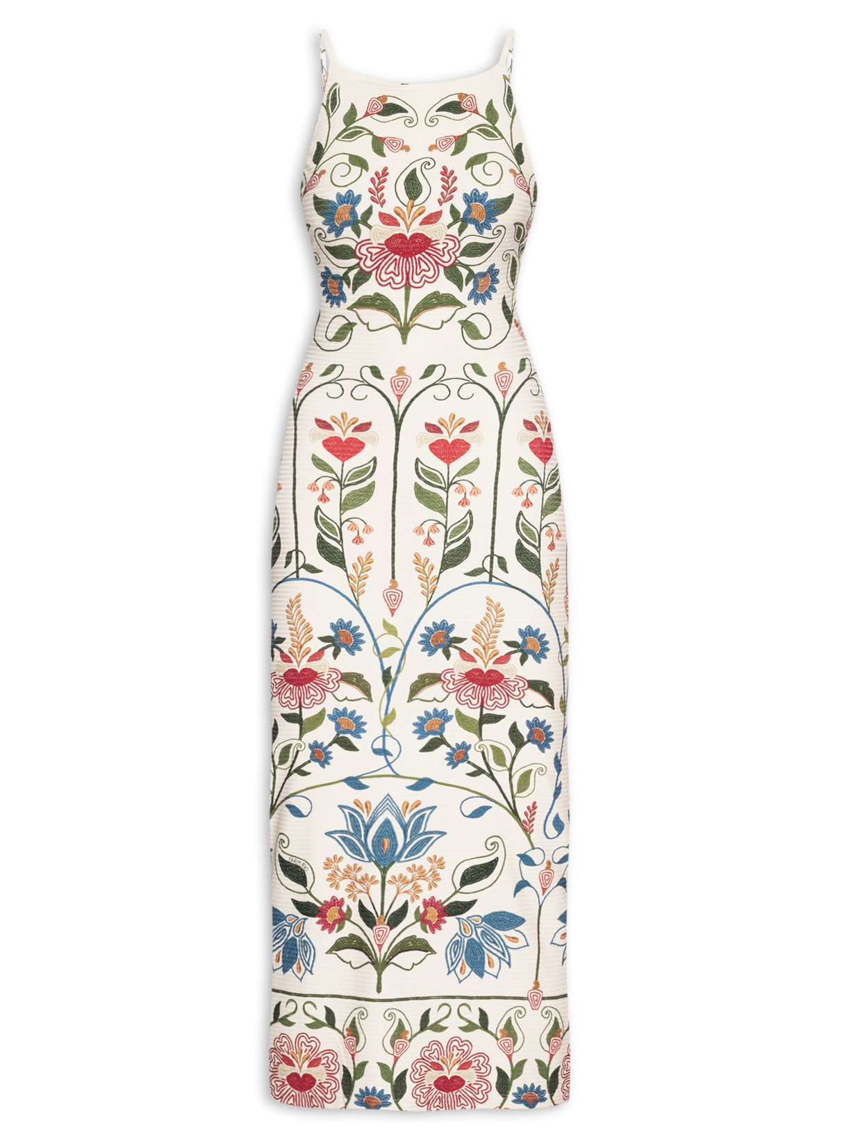 Vestido Alça Jardim Beleza - Branco