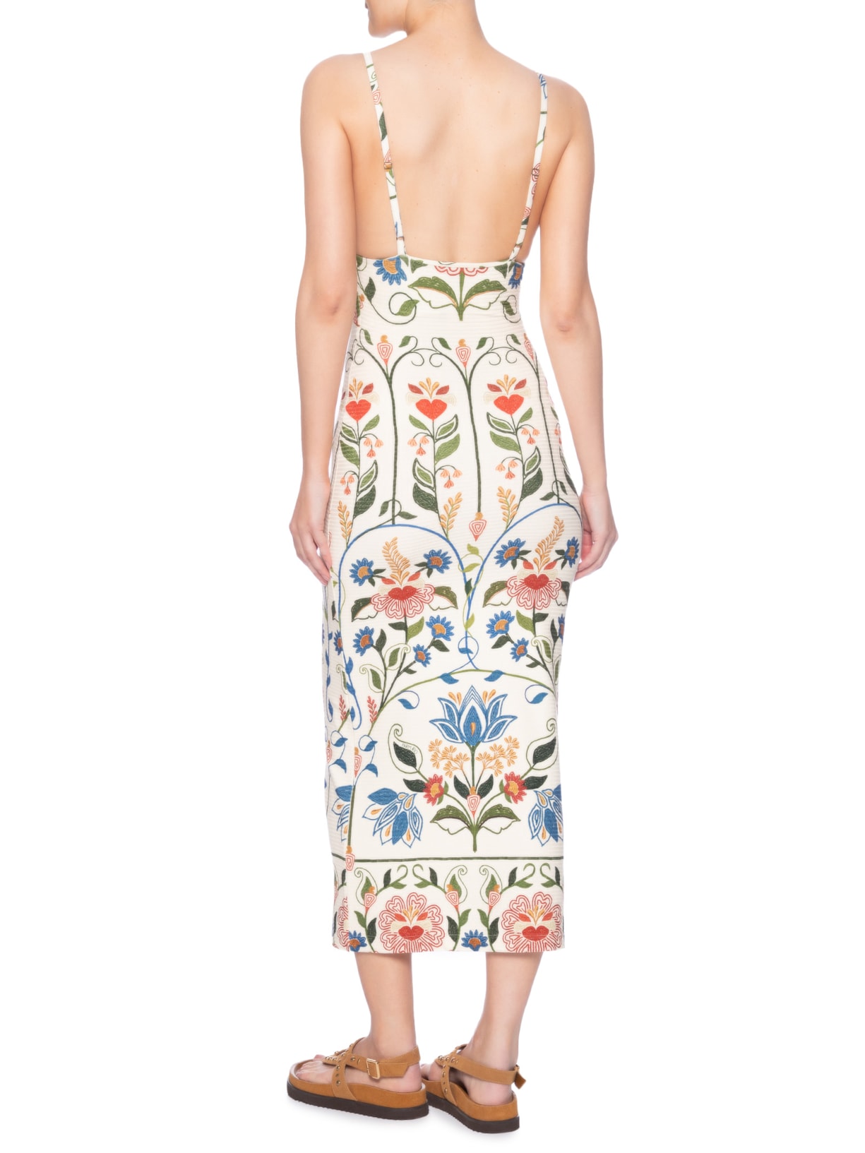 Vestido Alça Jardim Beleza Branco Farm