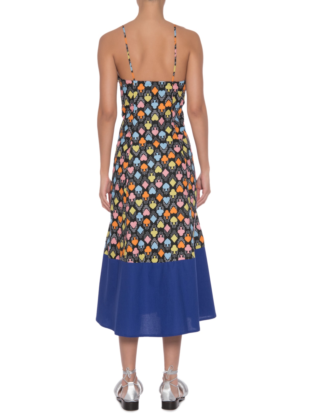 Vestido Alça Vazado Naipes Preto Gude