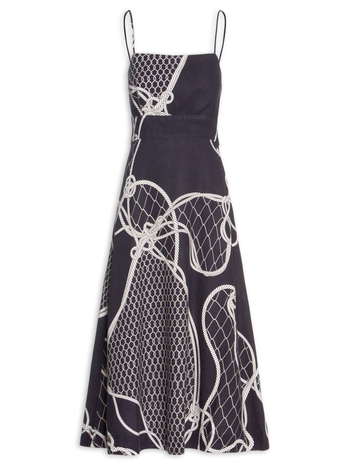 Vestido Alças Knot Blue Azul Osklen