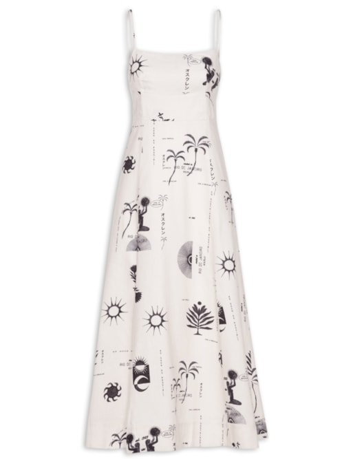 Vestido Alças Rio Day - Bege