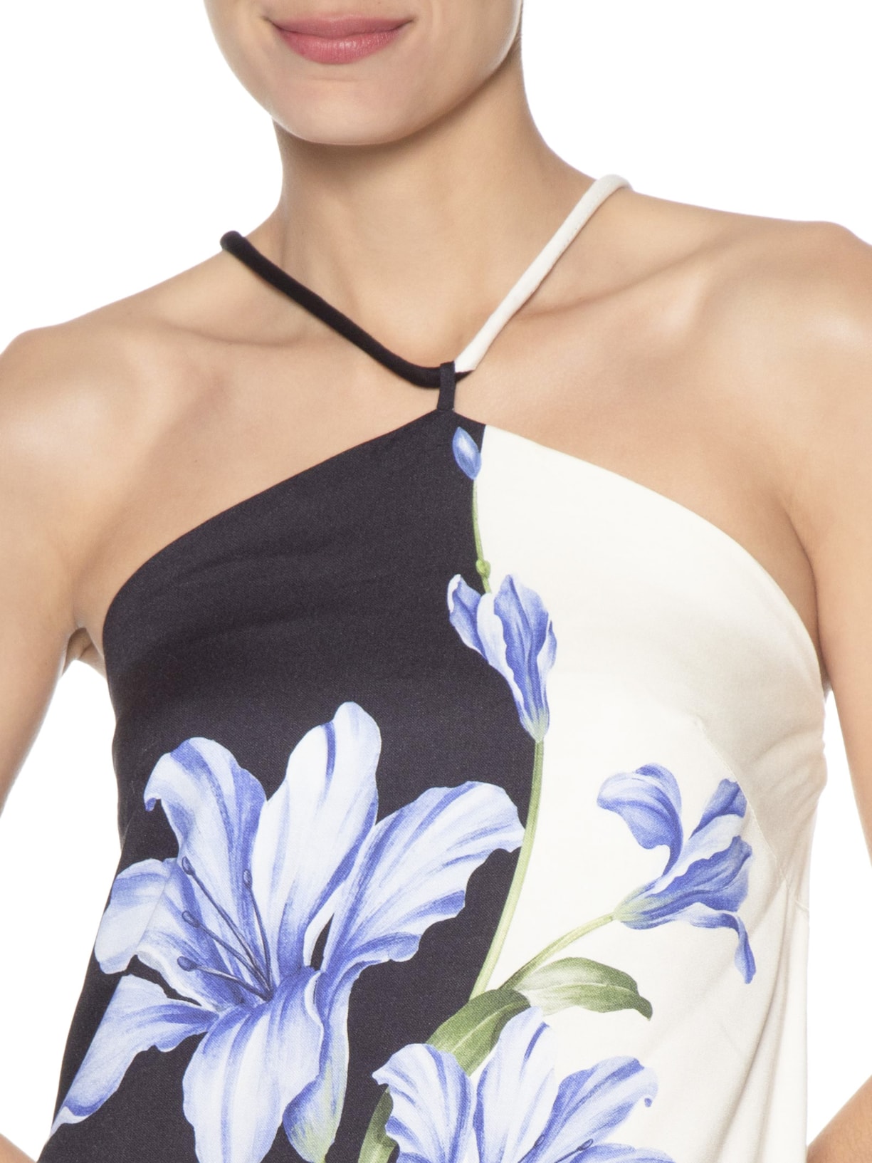 Vestido Alcinha Céu de Flor Preto Farm