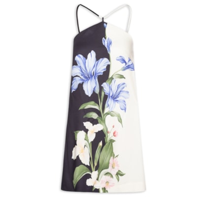 Vestido Alcinha Céu de Flor - Preto