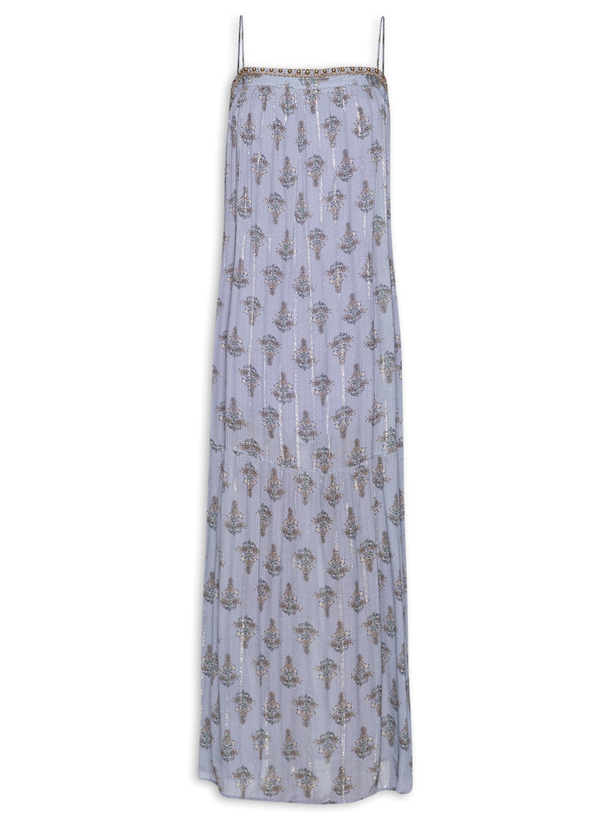 Vestido Alcinha Estampa Lavanda - Azul