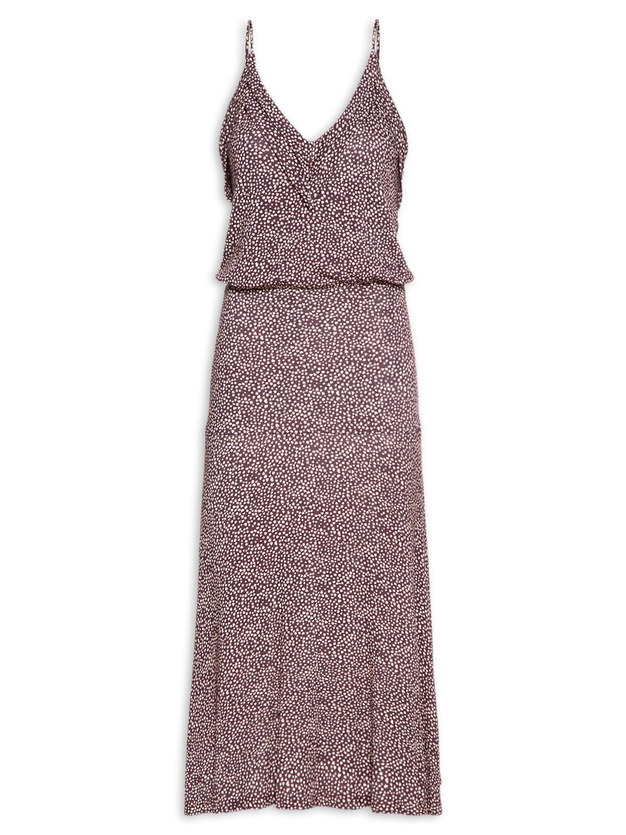 Vestido Alcinha Estampa Merlot Berry - Roxo