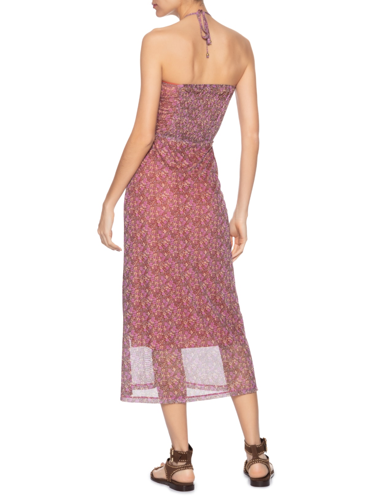 Vestido Alcinha Estampa Violet Roxo Maria Filó