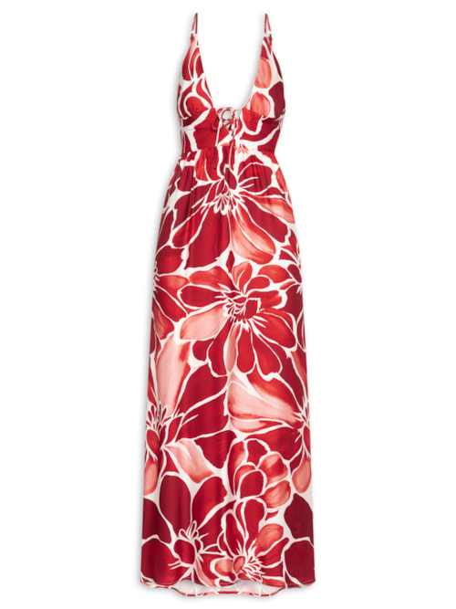 Vestido Alcinha Jardim de Amora – Vermelho