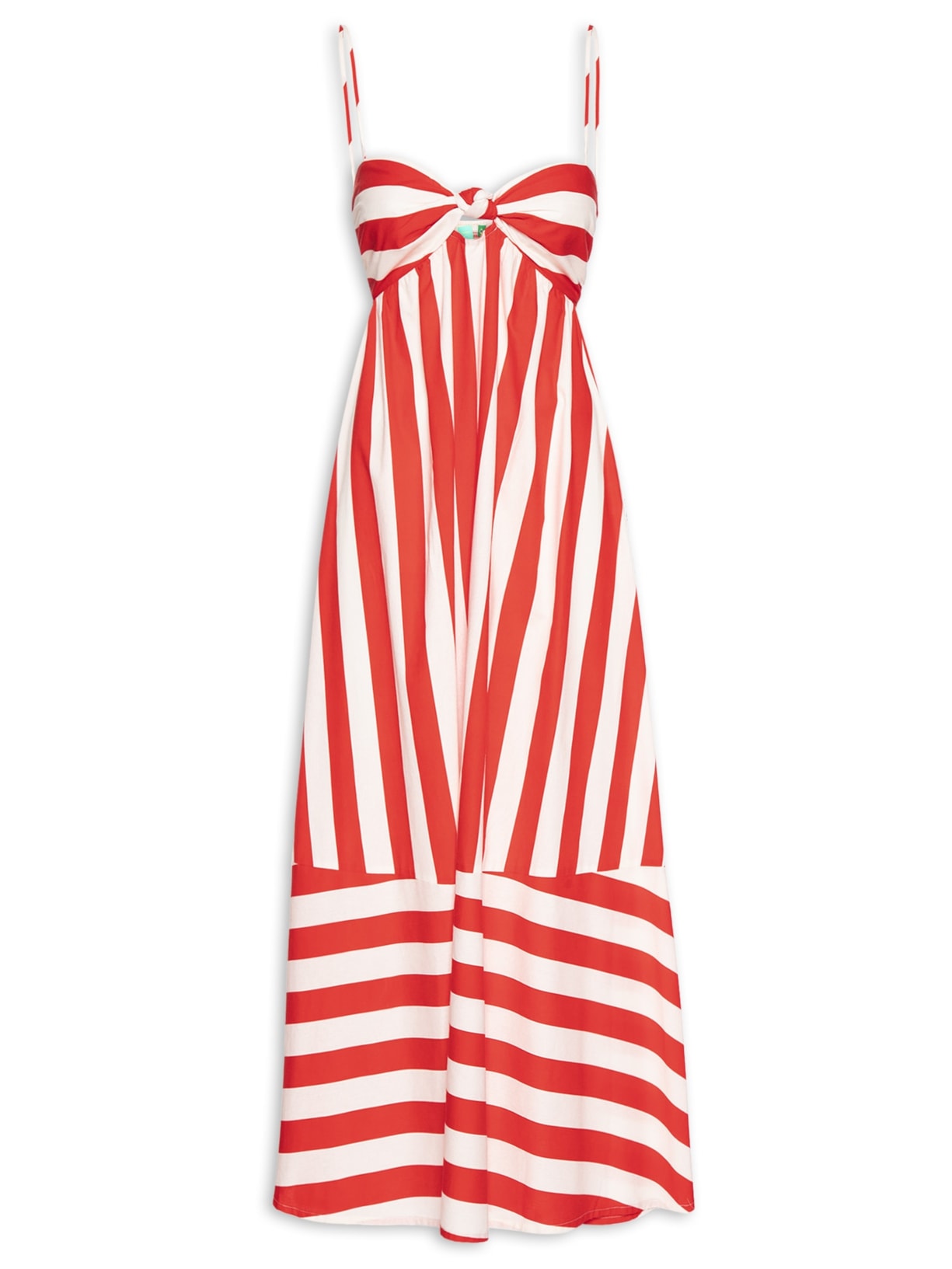 Vestido Alcinha Listras - Vermelho