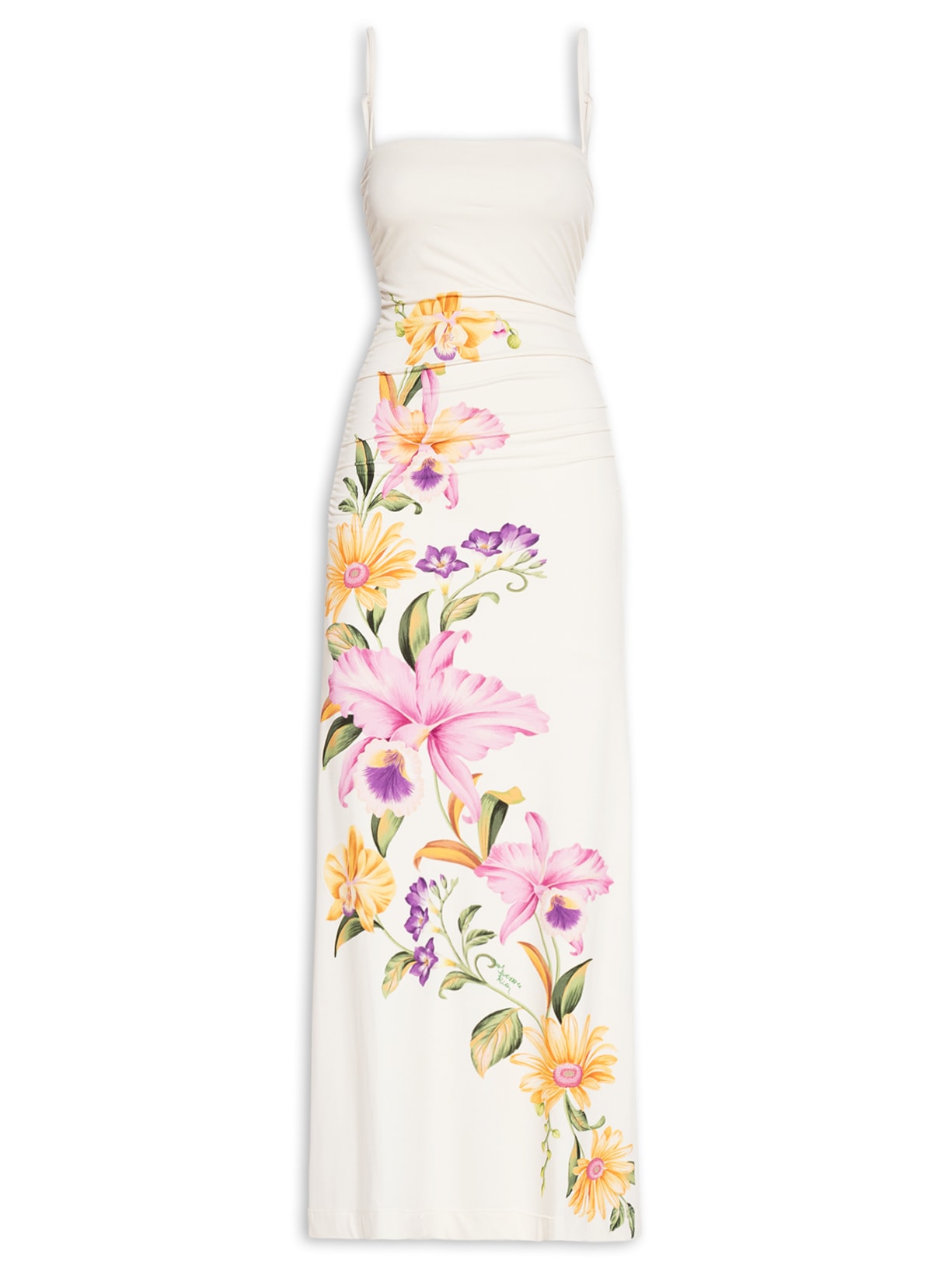 Vestido Alcinha Orquidário - Off White