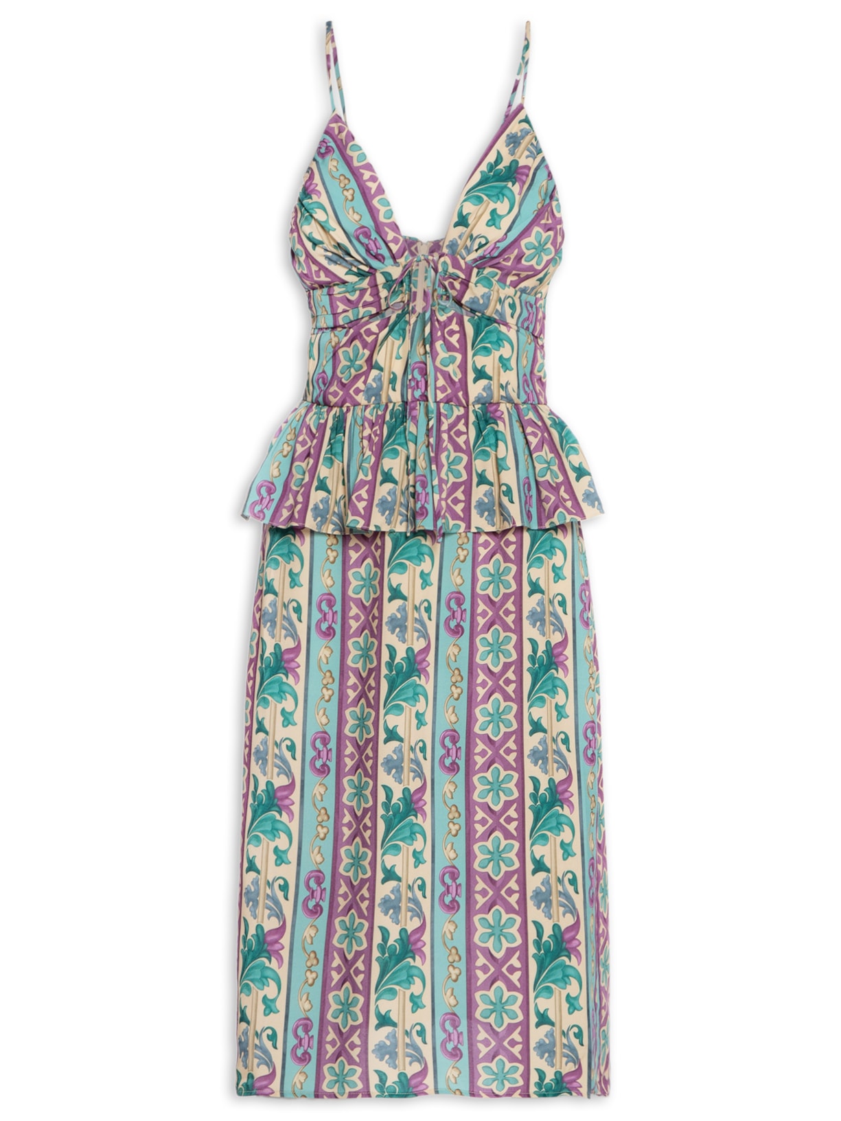 Vestido Alcinha Peplum - Azul