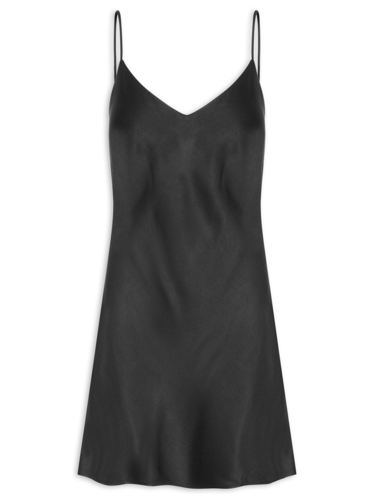 Vestido Alcinhas Curto Preto Farm