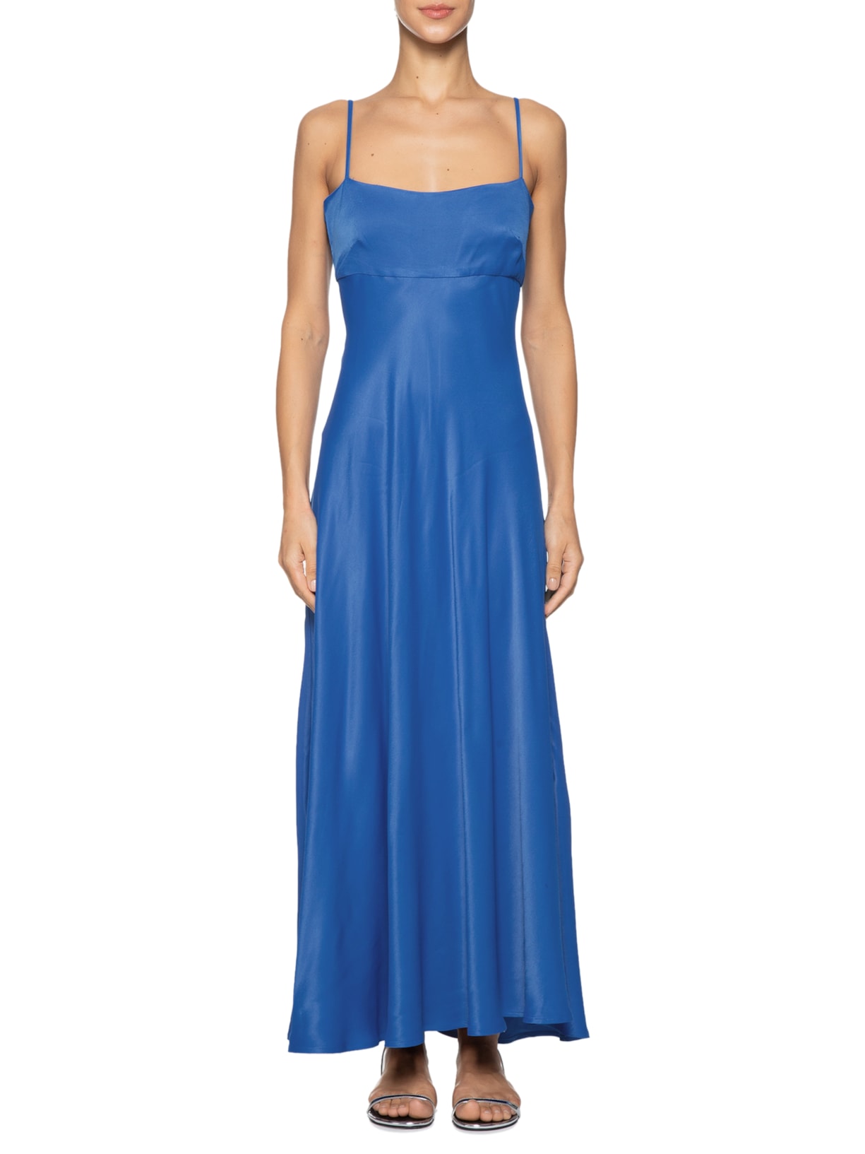 Vestido Alcinhas Decote Costas Azul Farm