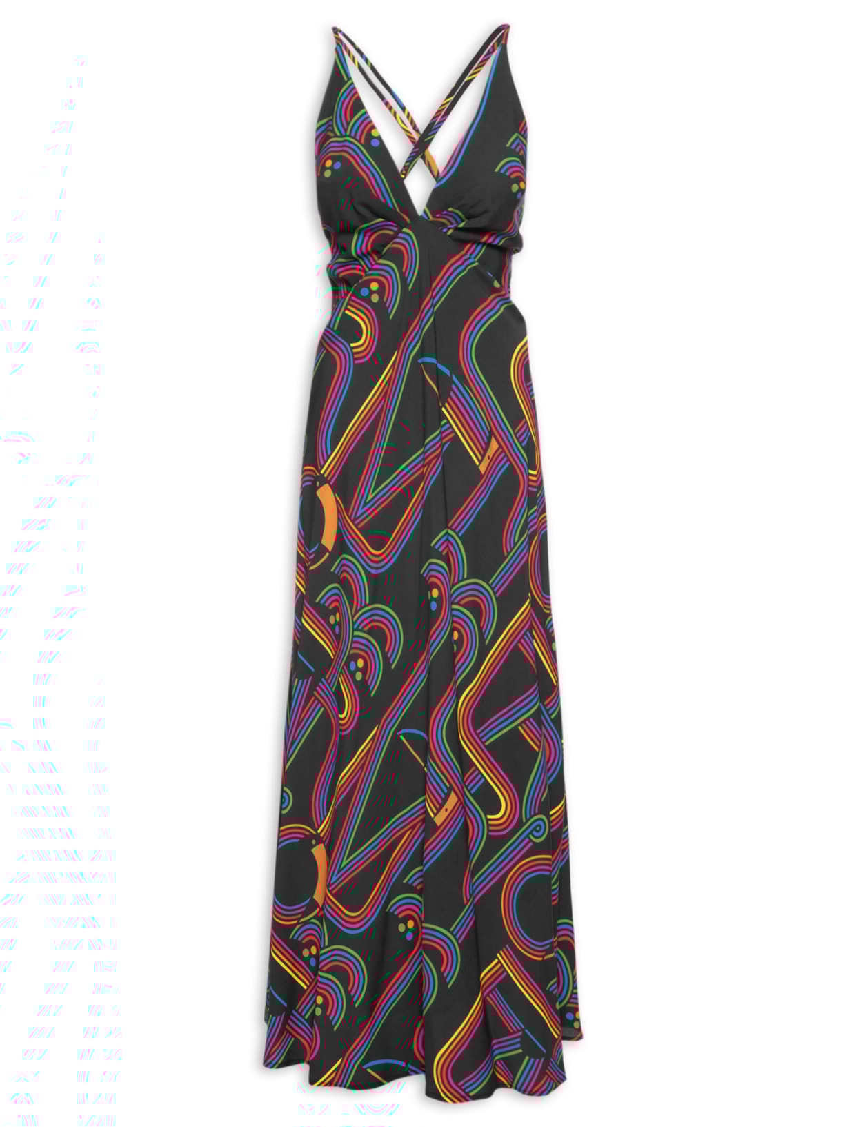 Vestido Alcinhas Logo Tuca - Preto