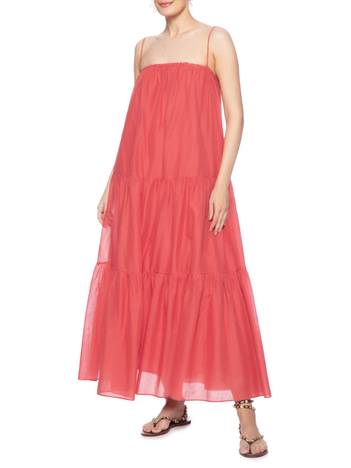 Vestido Alcinhas Marias Vermelho Farm