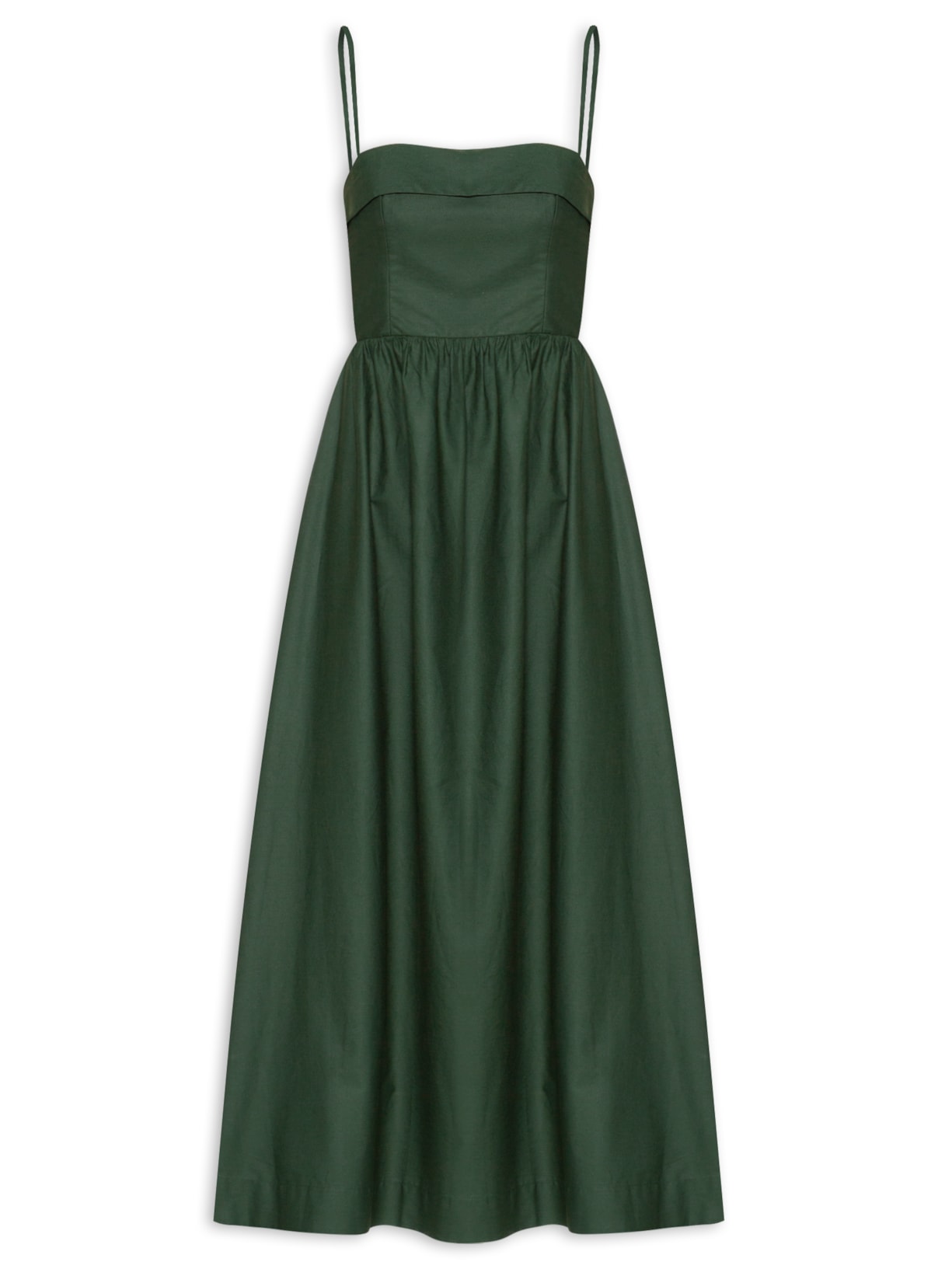Vestido Alcinhas Midi - Verde