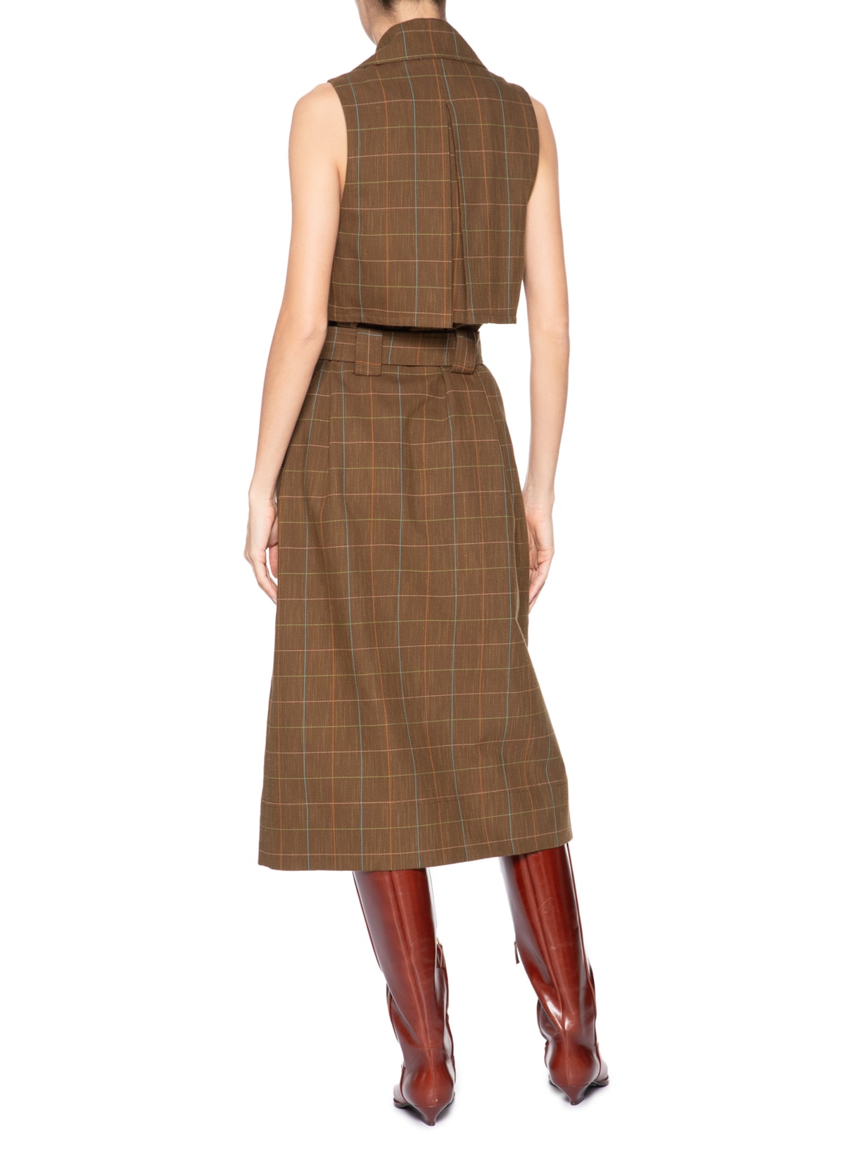 Vestido Alfaiataria Plus Bob Marrom Nk