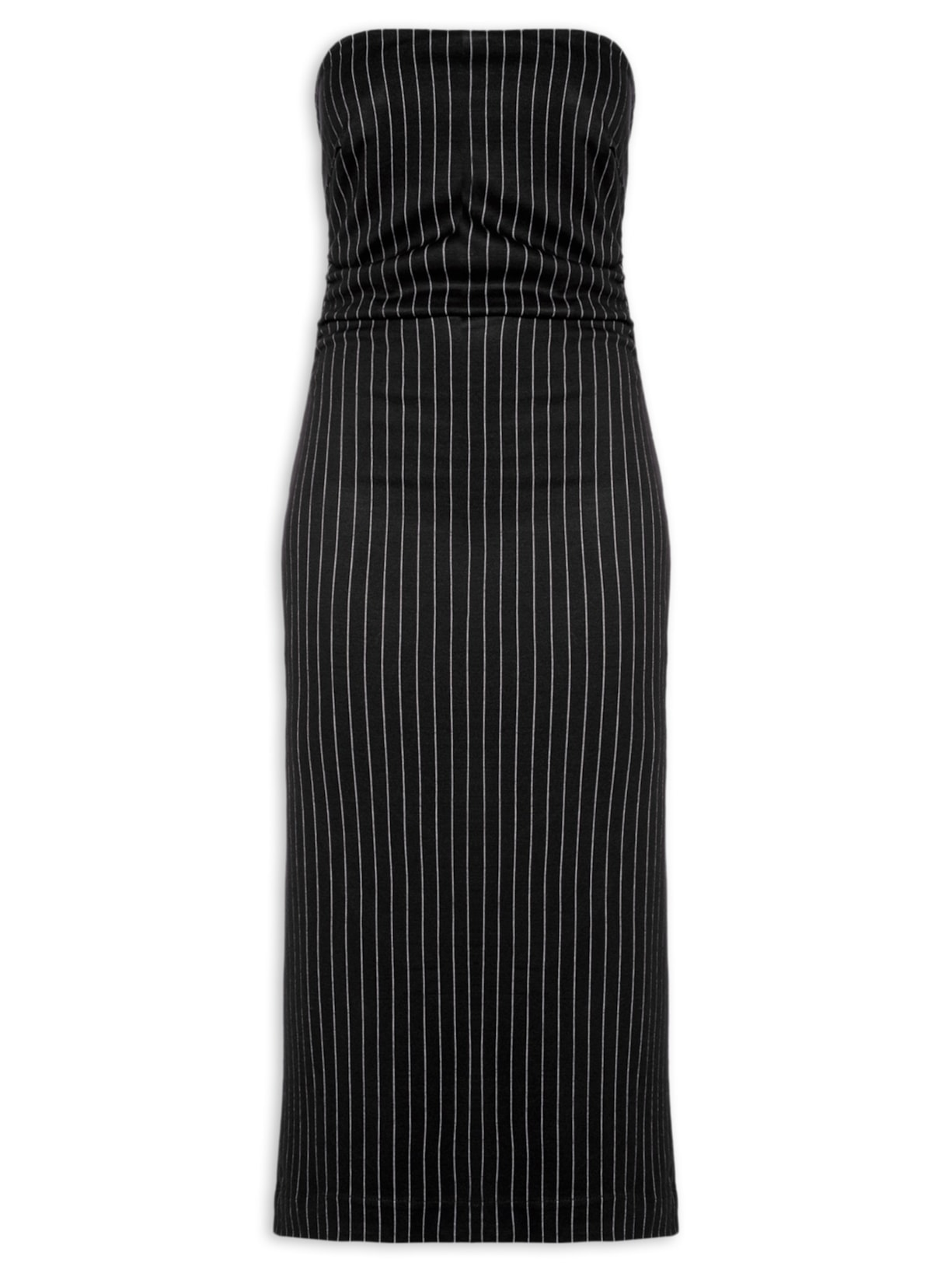 Vestido Alfaiataria Risca De Giz - Preto